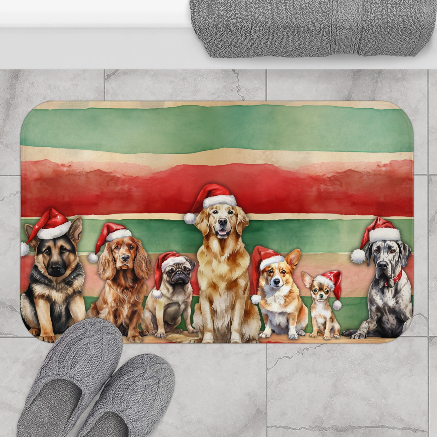 Waiting for Santa Microfiber Bath Mat