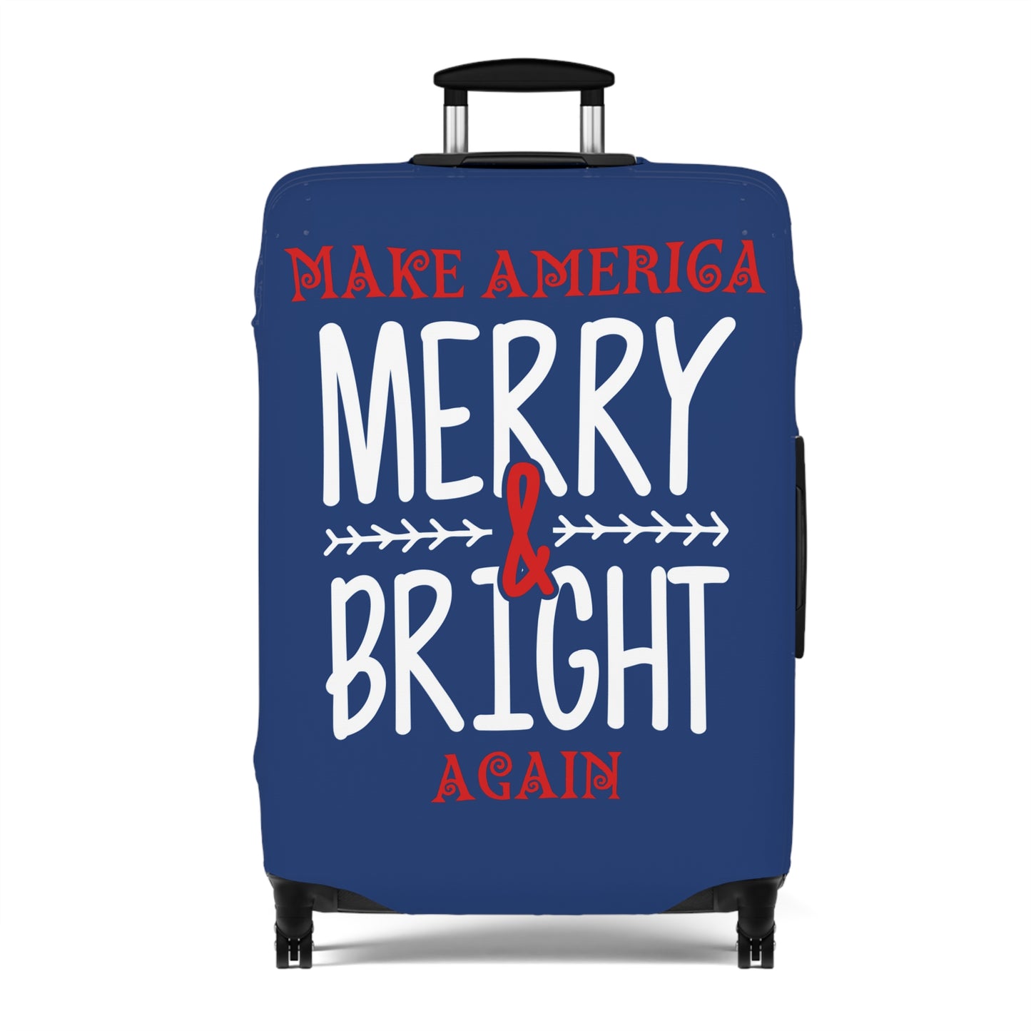 Bold Make America Merry & Bright Again Royal Luggage Cover