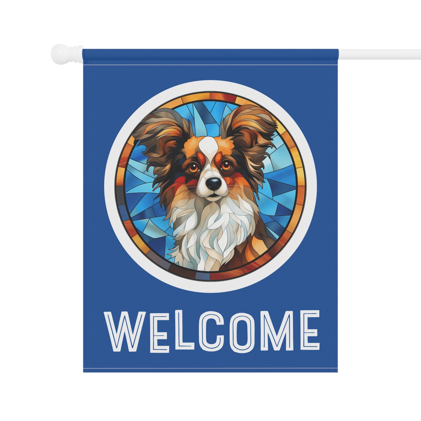 Papillon Welcome 2-Sided Garden & House Flag/Banner