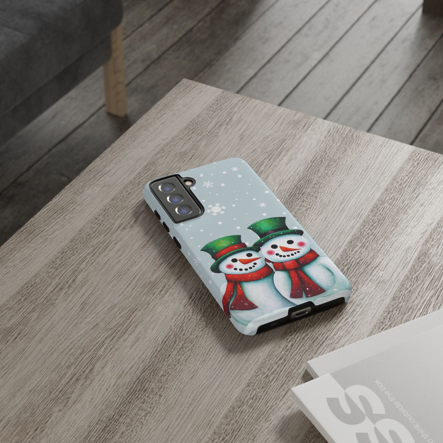 Snowman Couple iPhone Samsung Galaxy Google Pixel Tough Cases