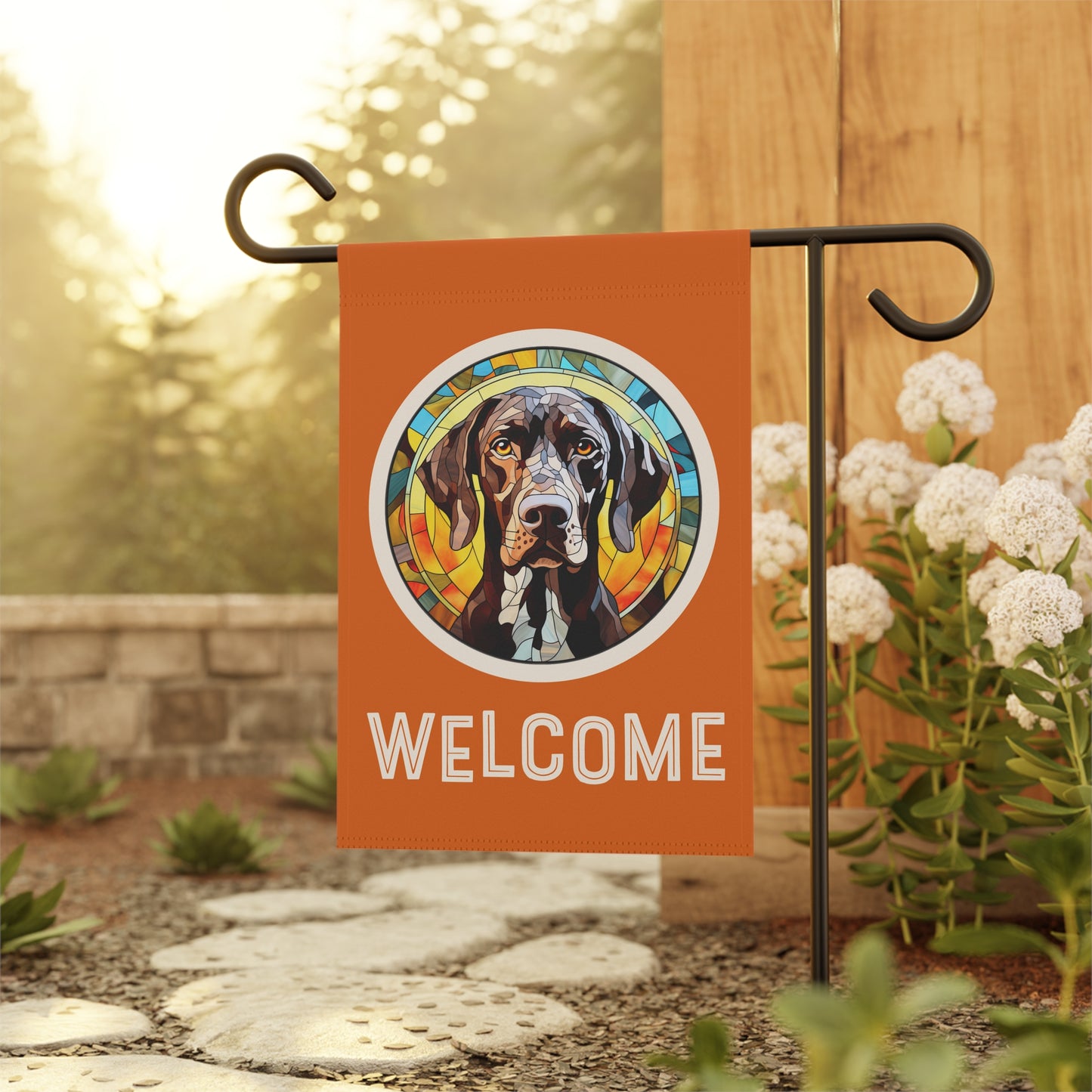 German Shorthaired Pointer Welcome 2-Sided Garden & House Flag/Banner