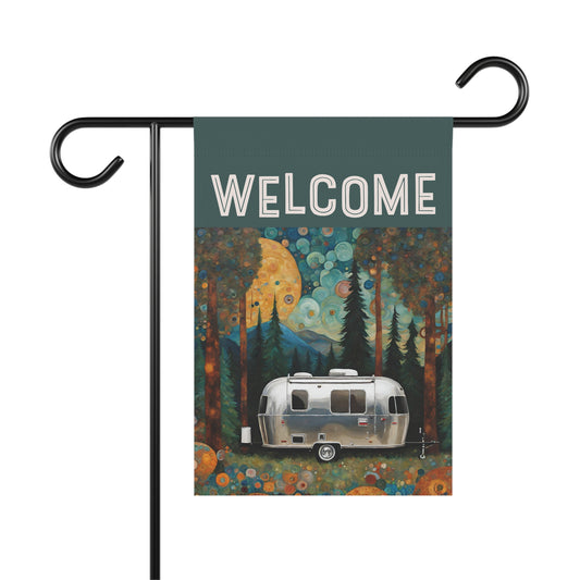 Streaming Welcome 2-Sided Garden & House Flag/Banner