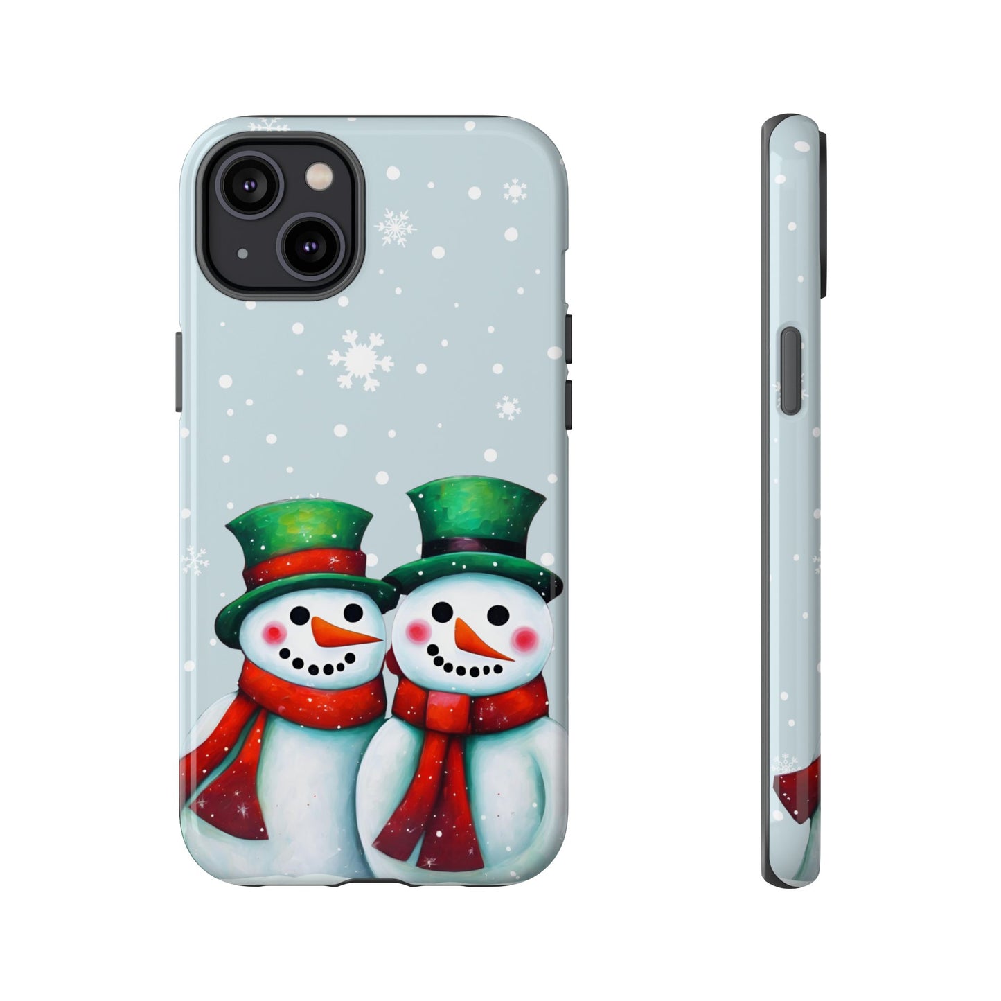 Snowman Couple iPhone Samsung Galaxy Google Pixel Tough Cases