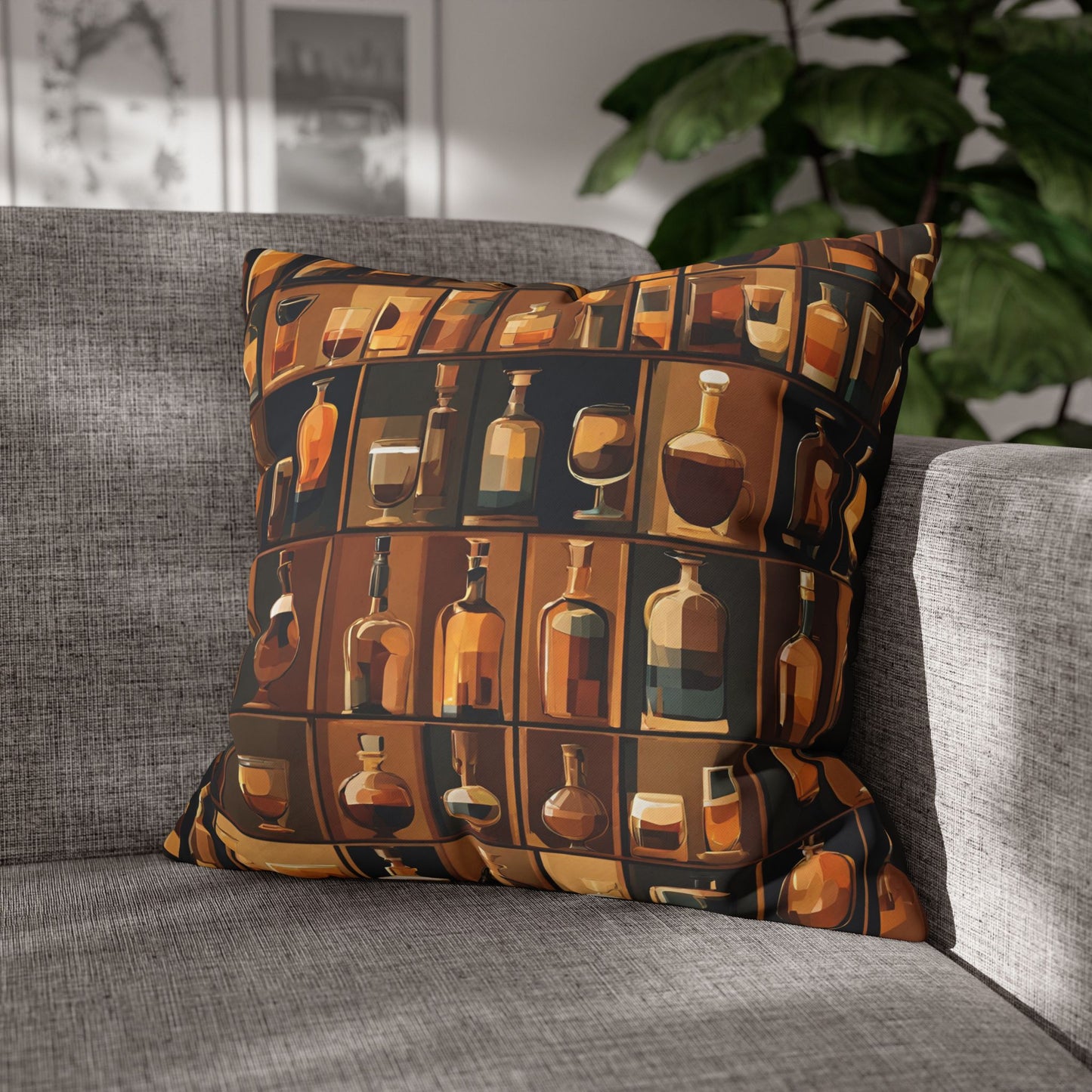 Well Stocked Square Poly Canvas Pillowcase