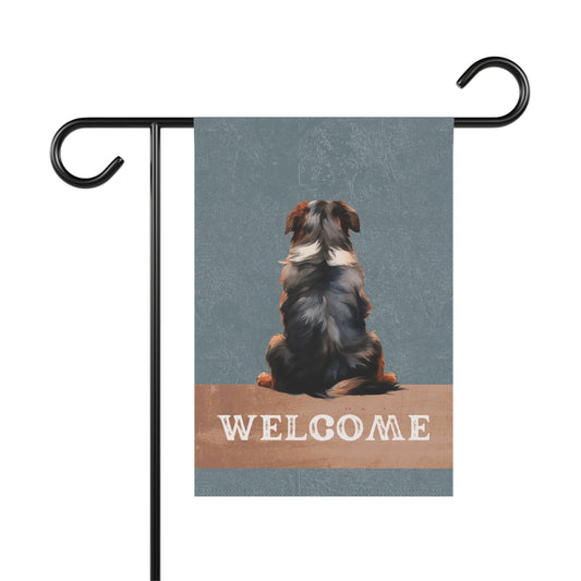 Bernese Mountain Dog Welcome 2-Sided Garden & House Flag/Banner