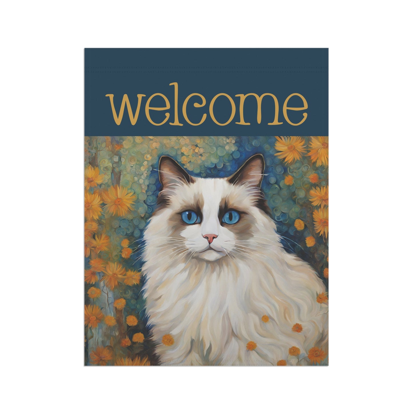 Ragdoll Welcome 2-Sided Garden & House Flag/Banner