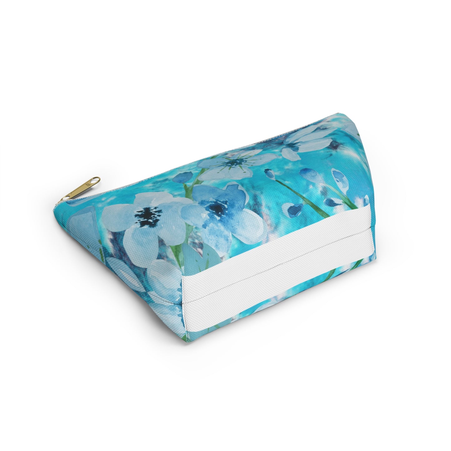 Nordic Floral Makeup Accessory Pouch w T-bottom