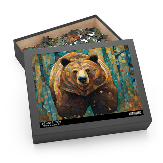 Mountain Forest Grizzly Puzzle (500-Piece)