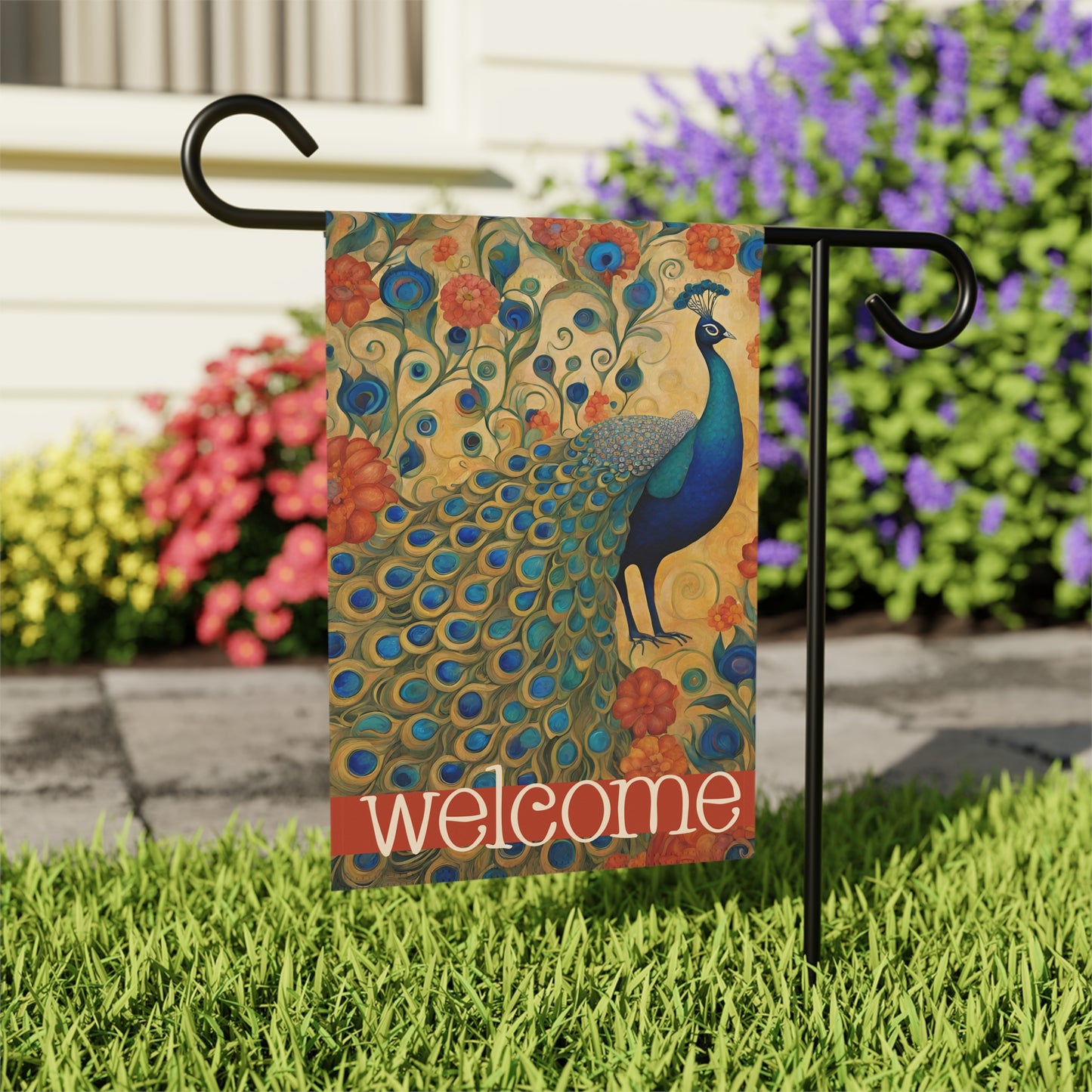 Flaunting It Welcome 2-Sided Garden & House Flag/Banner