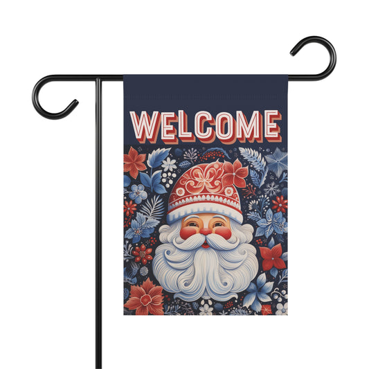 Nordic Santa Welcome 2-Sided  Garden & House Flag/Banner