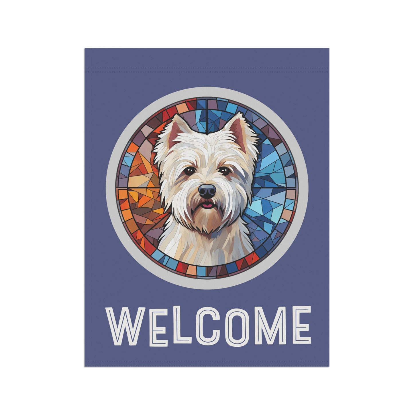 West Highland Terrier Welcome 2-Sided Garden & House Flag/Banner