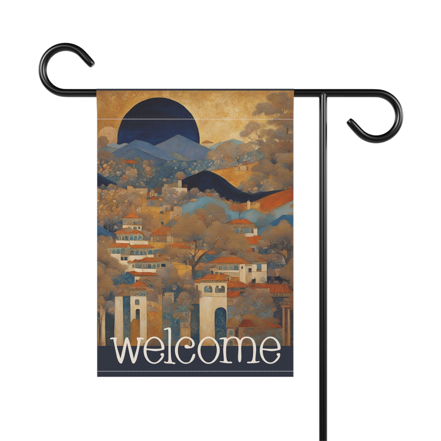 Moon Rising Welcome 2-Sided Garden & House Flag/Banner