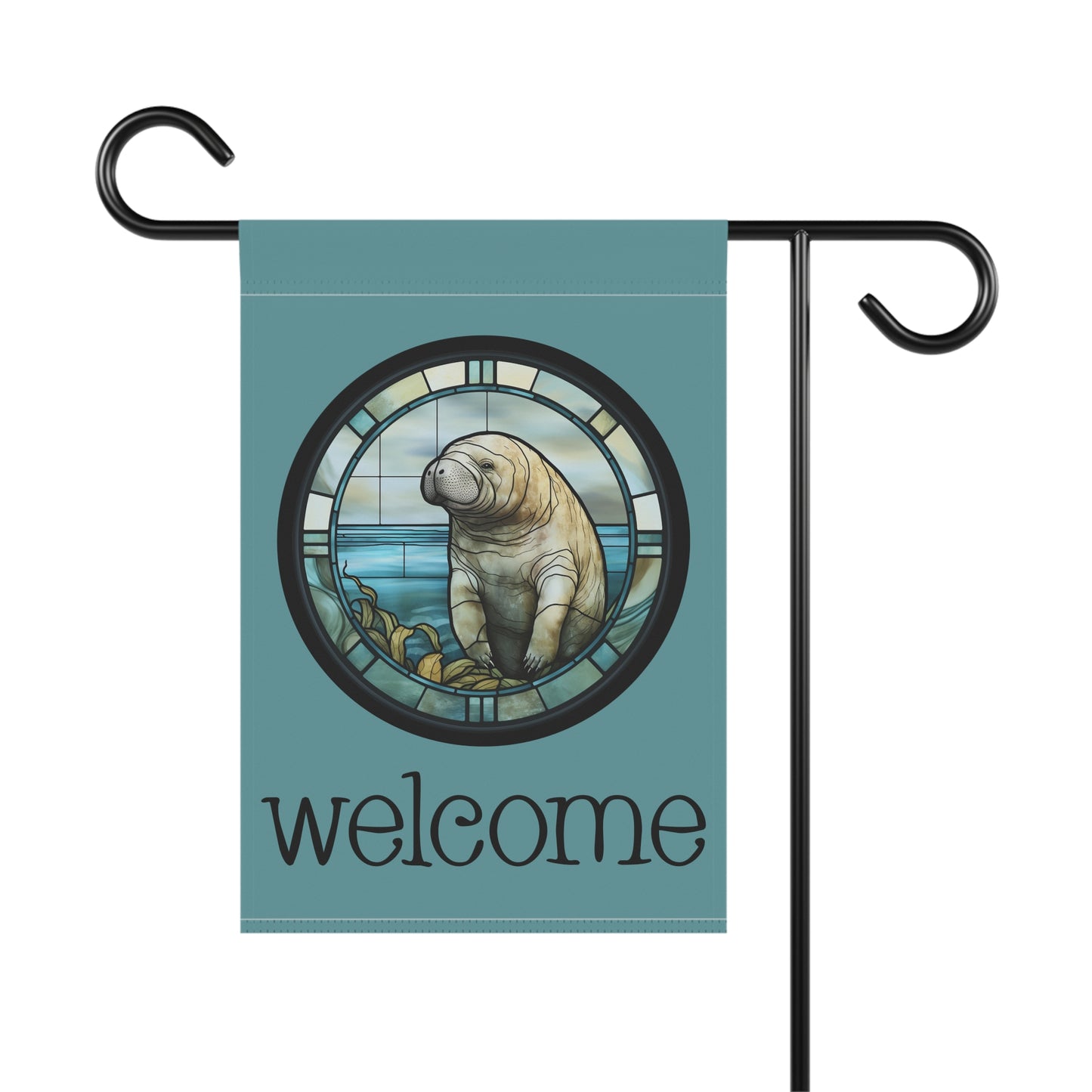 Manatee Welcome 2-sided Garden & House Flag/Banner