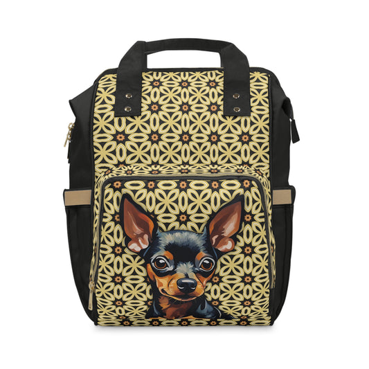 Miniature Doberman Pinscher Multifunctional  Backpack