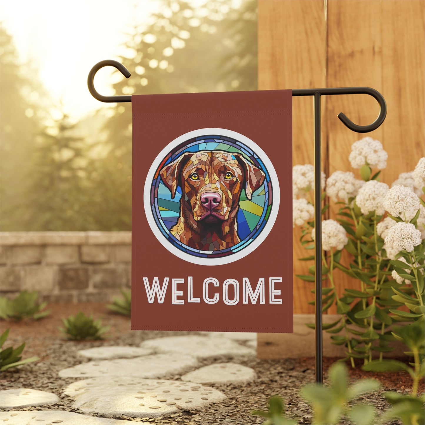 Chesapeake Bay Retriever Welcome 2-Sided Garden & House Flag/Banner