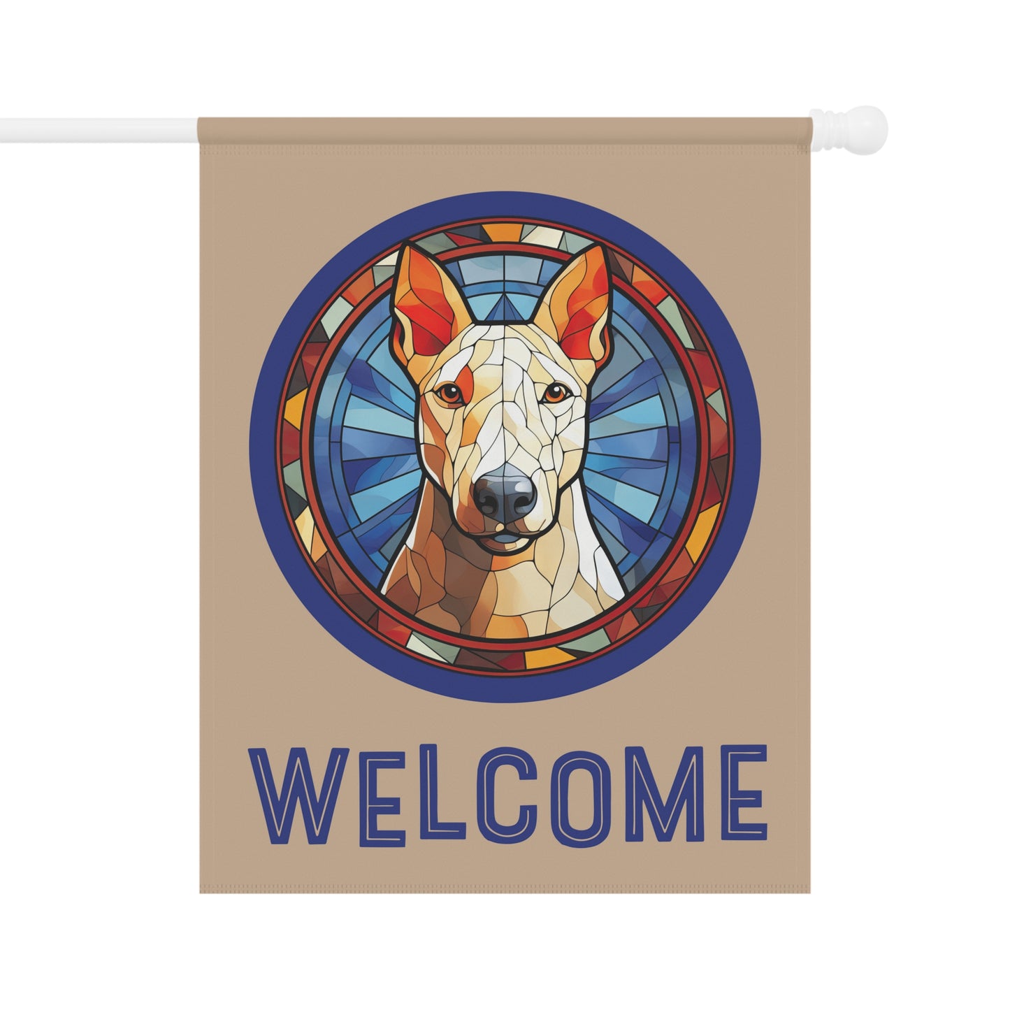 Bull Terrier Welcome 2-Sided Garden & House Flag/Banner