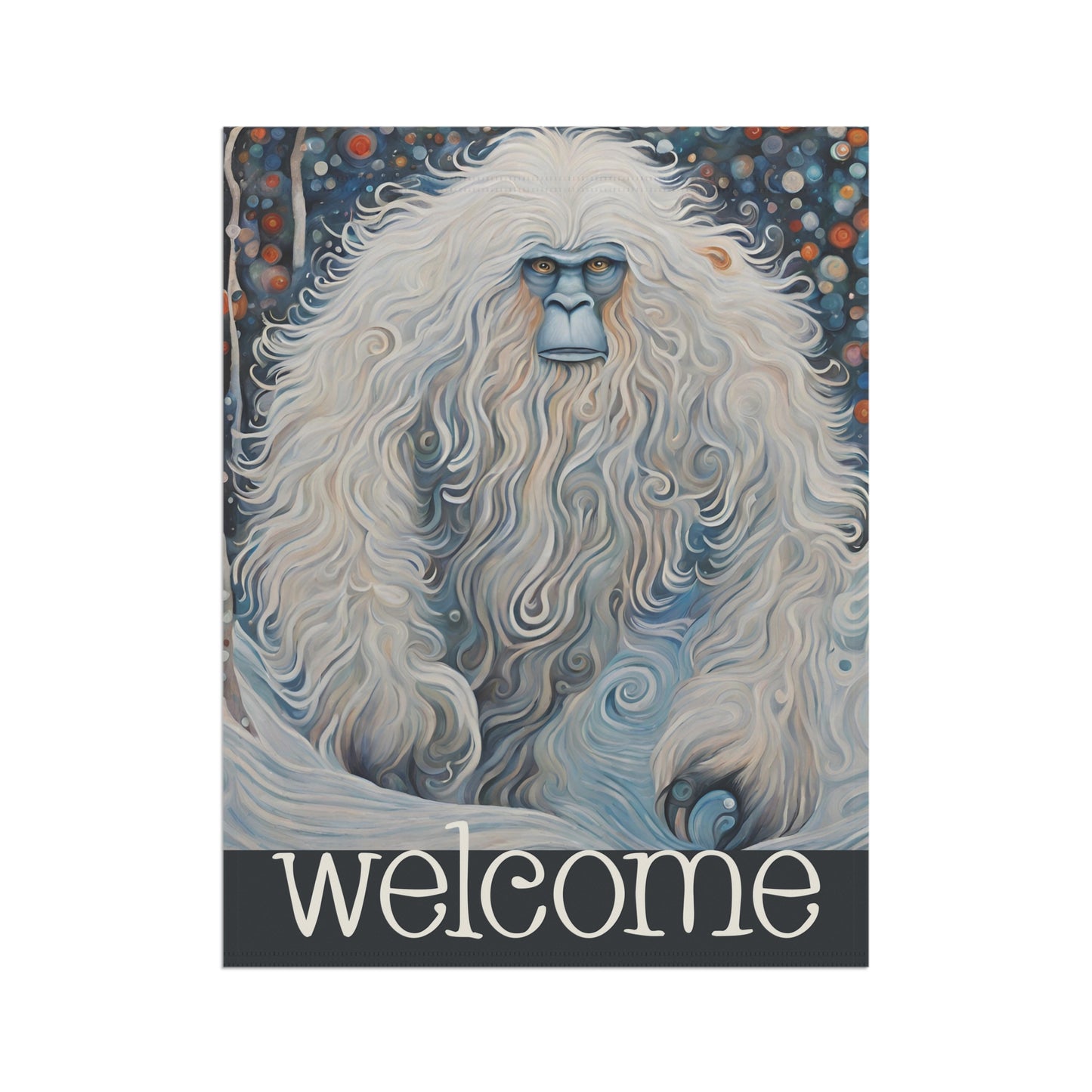 The Yeti Welcome 2-Sided Garden & House Flag/Banner