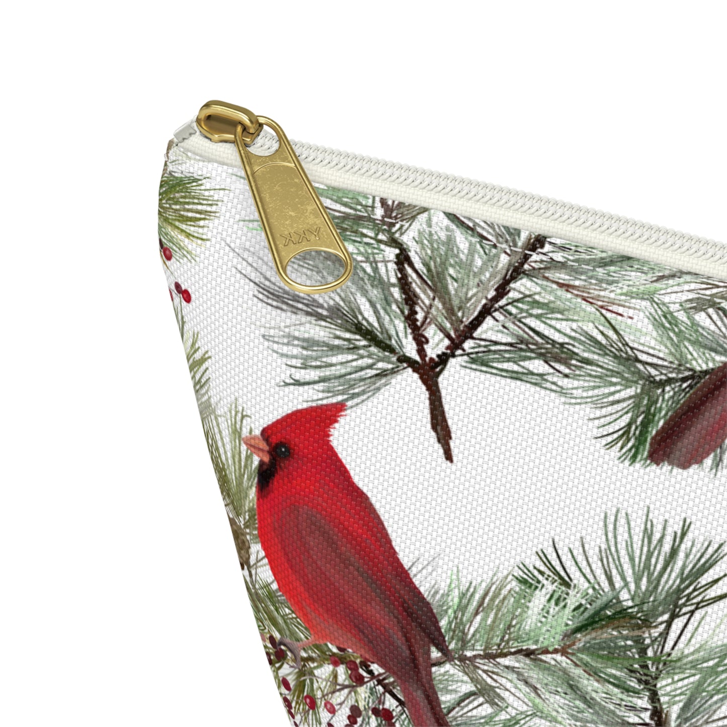 Winter Cardinals Accessory Pouch w T-bottom