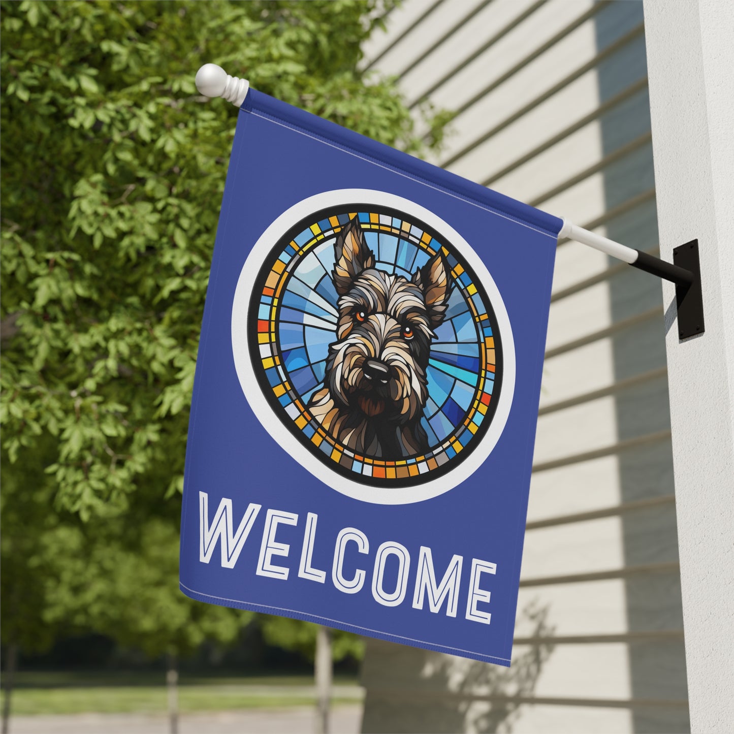 Scottish Terrier Welcome 2-Sided Garden & House Flag/Banner