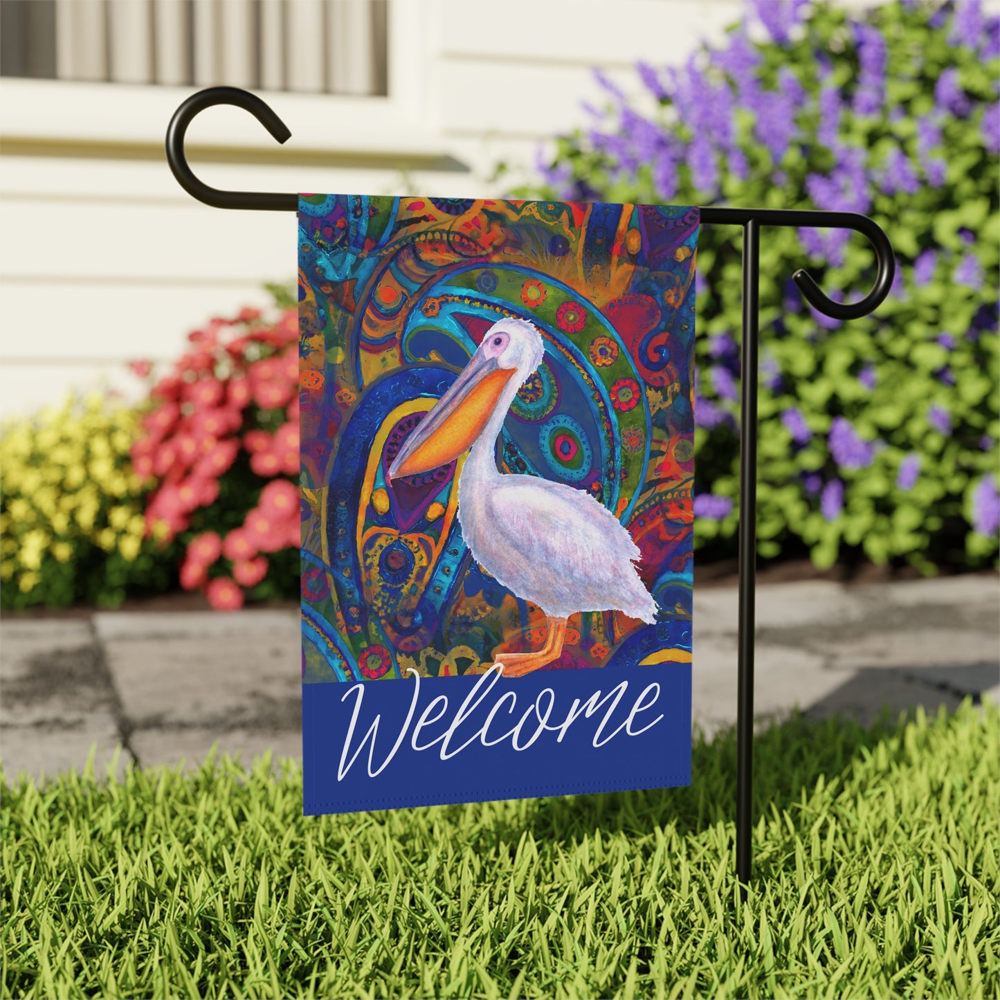 Pelican Welcome 2-Sided Garden & House Flag/Banner