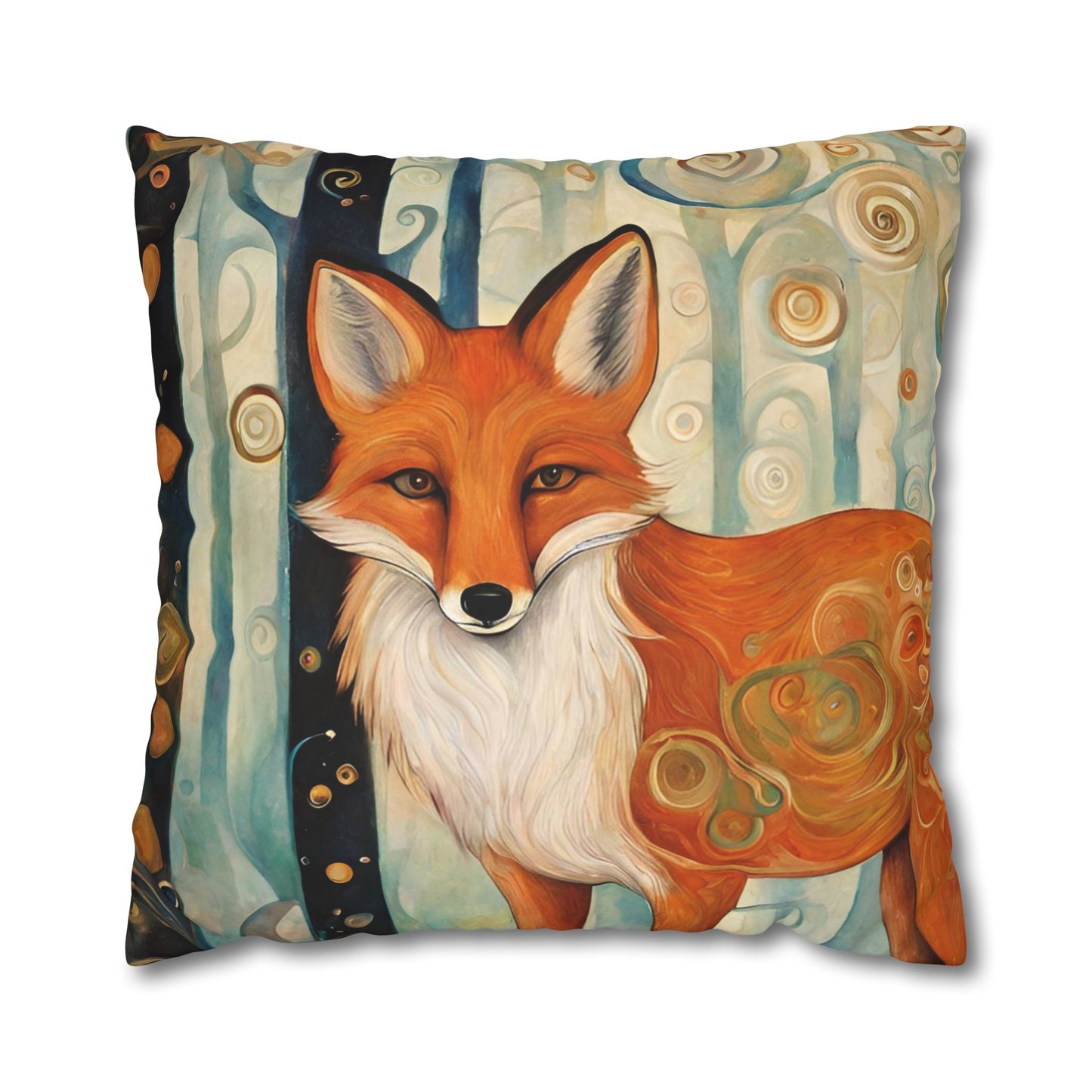 The Fox Square Poly Canvas Pillowcase