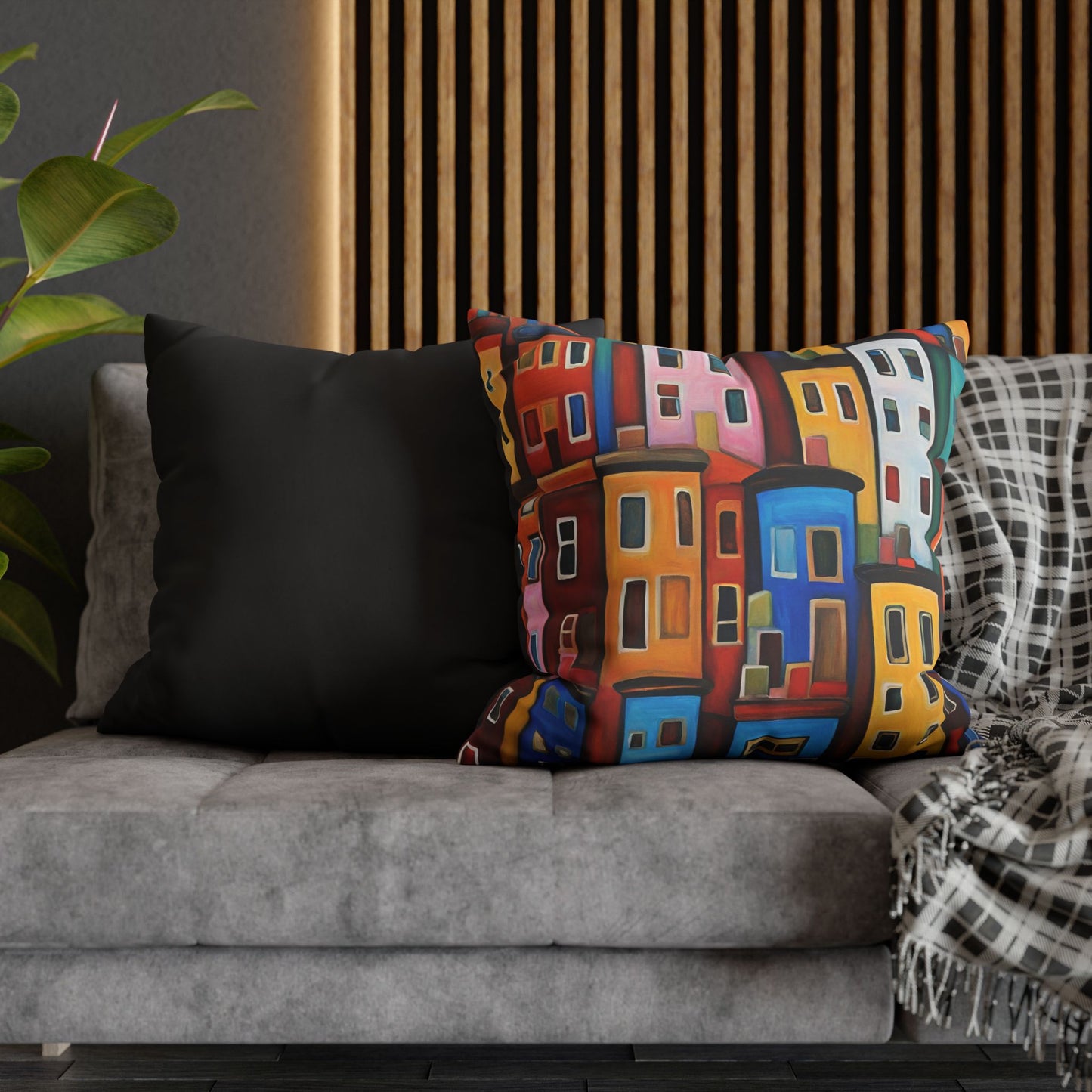 Neighbors Square Poly Canvas Pillowcase