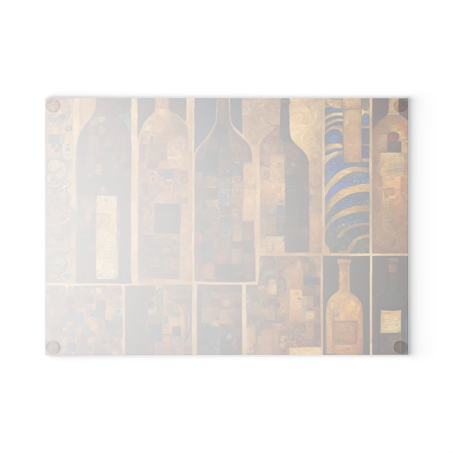 Shelf Life Abstract Art Tempered Glass Cutting Board