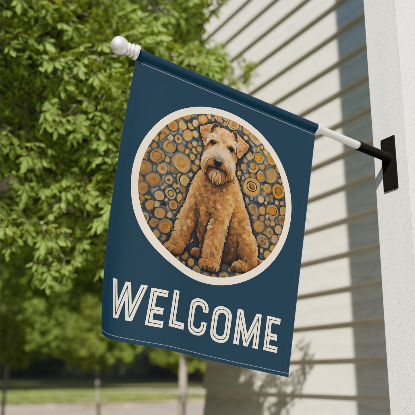 Lakeland Terrier Welcome 2-Sided Garden & House Flag/Banner