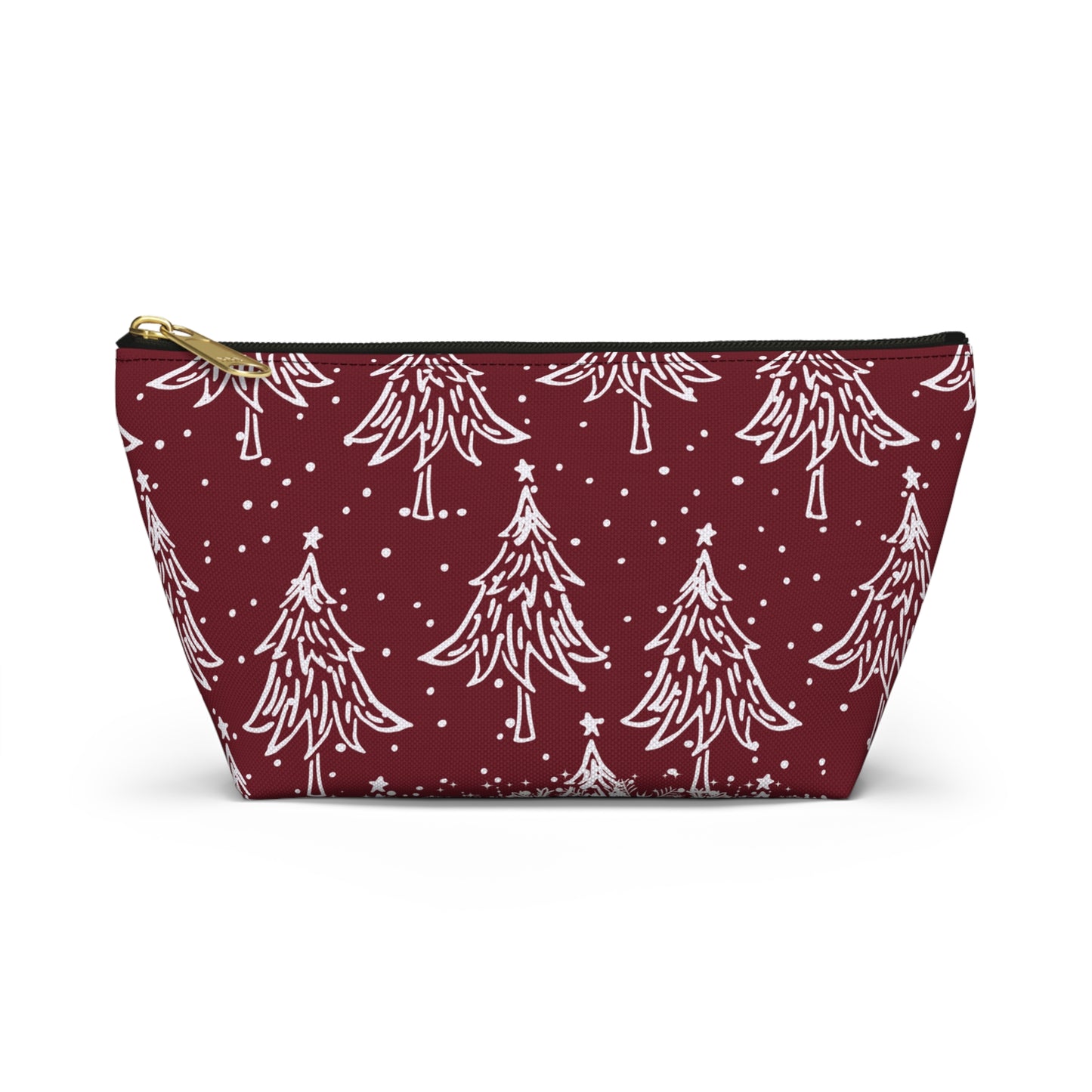 Christmas Trees for All Red Accessory Pouch w T-bottom