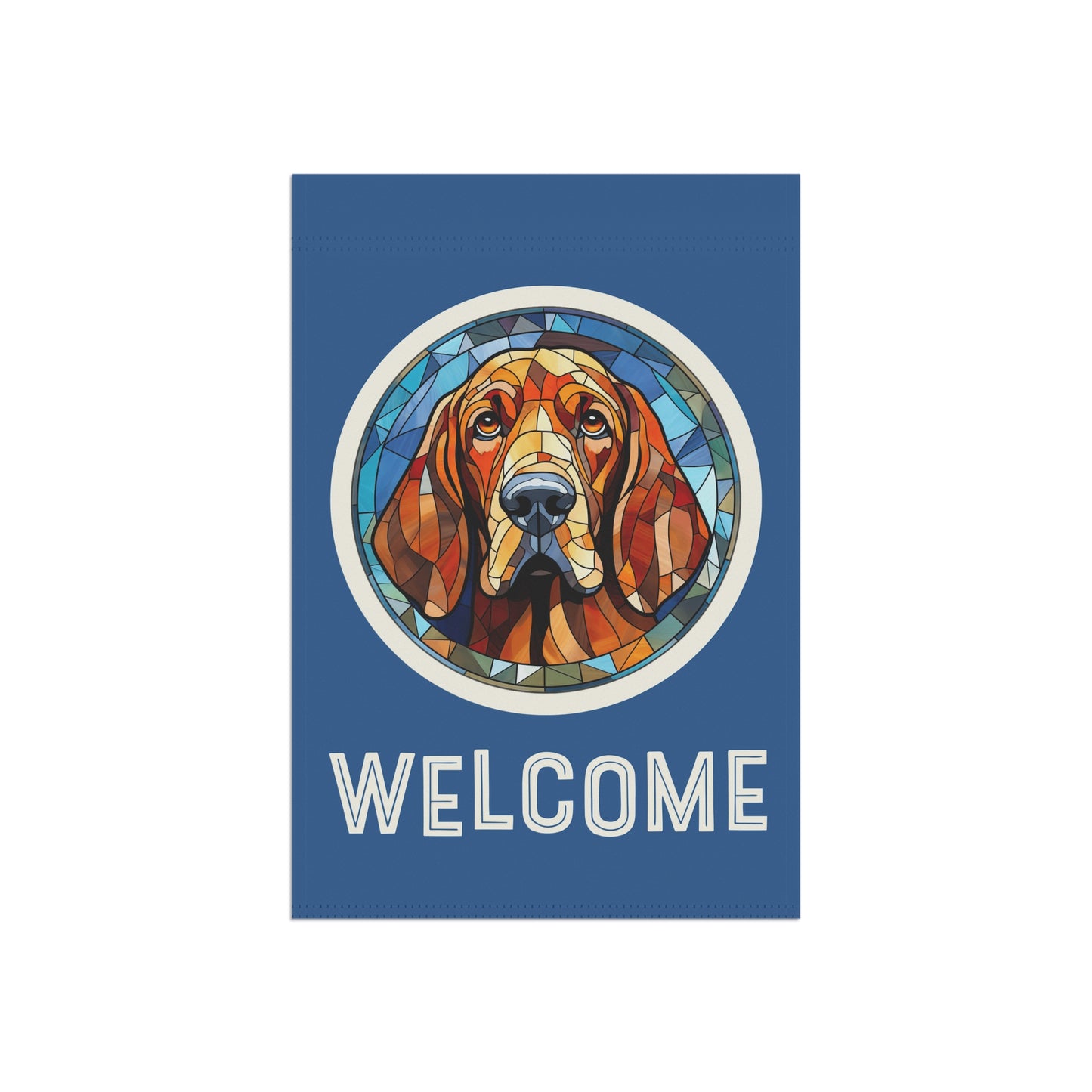 Bloodhound Welcome 2-Sided Garden & House Flag/Banner