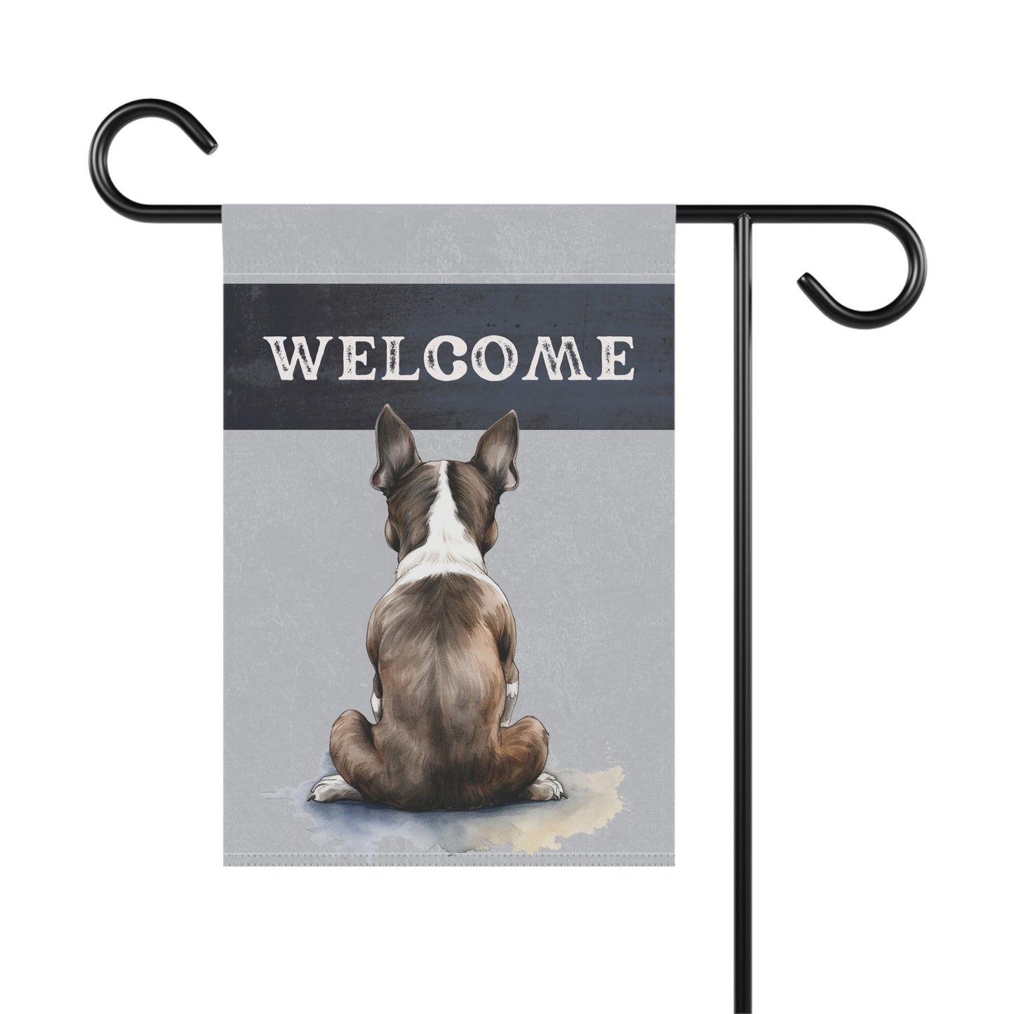 Boston Terrier Welcome 2-Sided Garden & House Flag/Banner