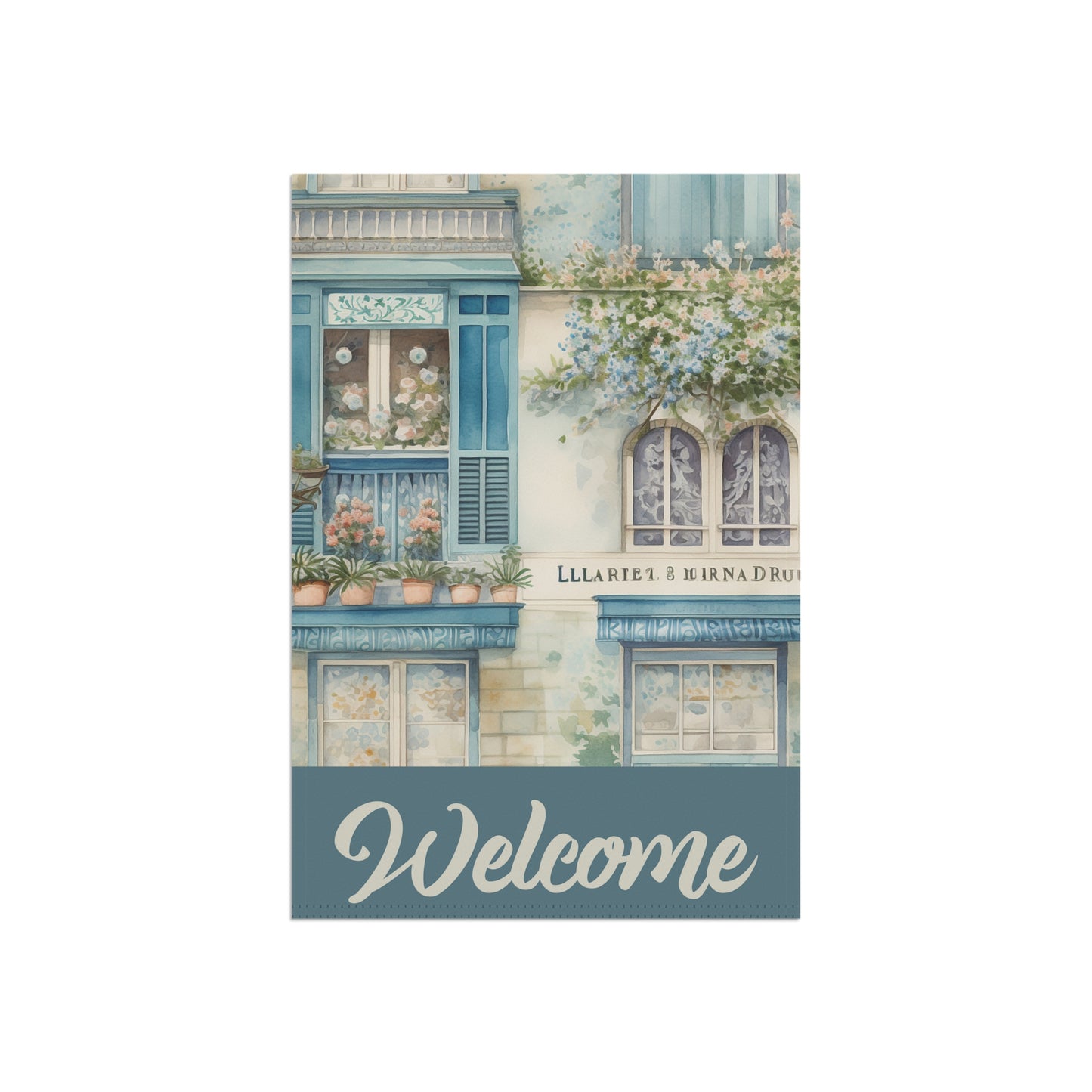 Paris Village Welcome 2-Sided Garden & House Banner