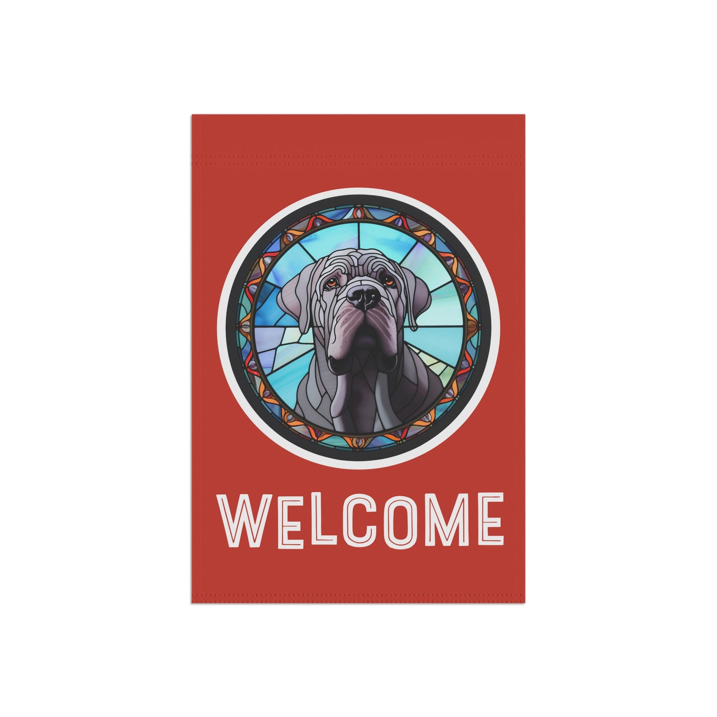 Neapolitan Mastiff Welcome 2-Sided Garden & House Flag/Banner