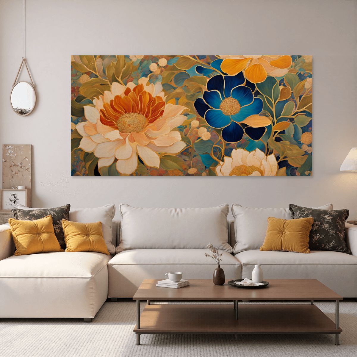 60" x 30" Printed Canvas Fabric Wall Art - No Frame (Made in USA)