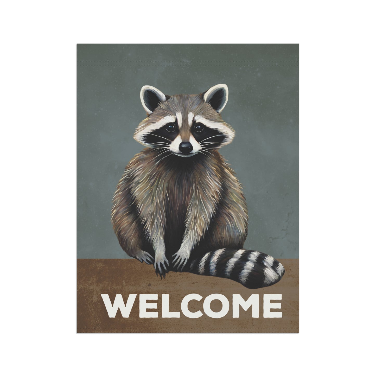 Raccoon Welcome 2-Sided Garden & House Flag/Banner