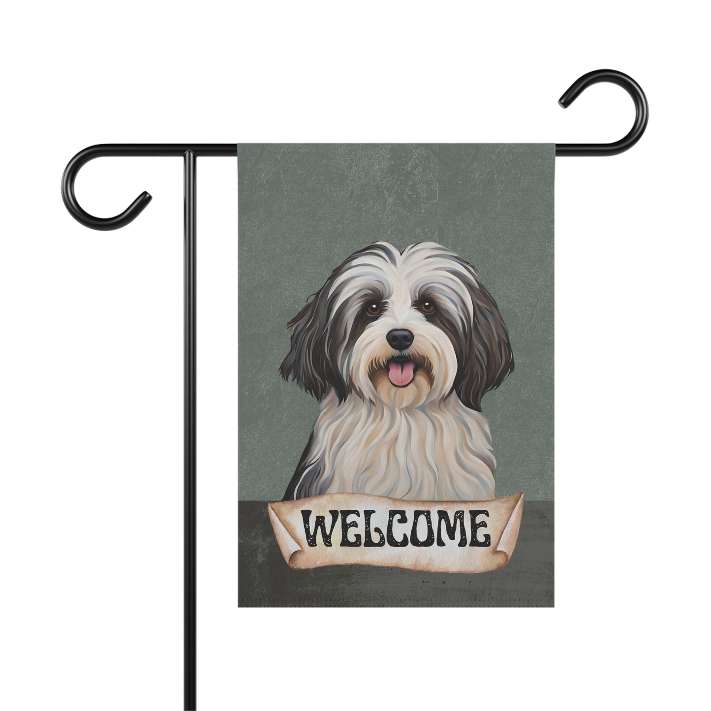 Havanese Welcome 2-Sided Garden & House Flag/Banner