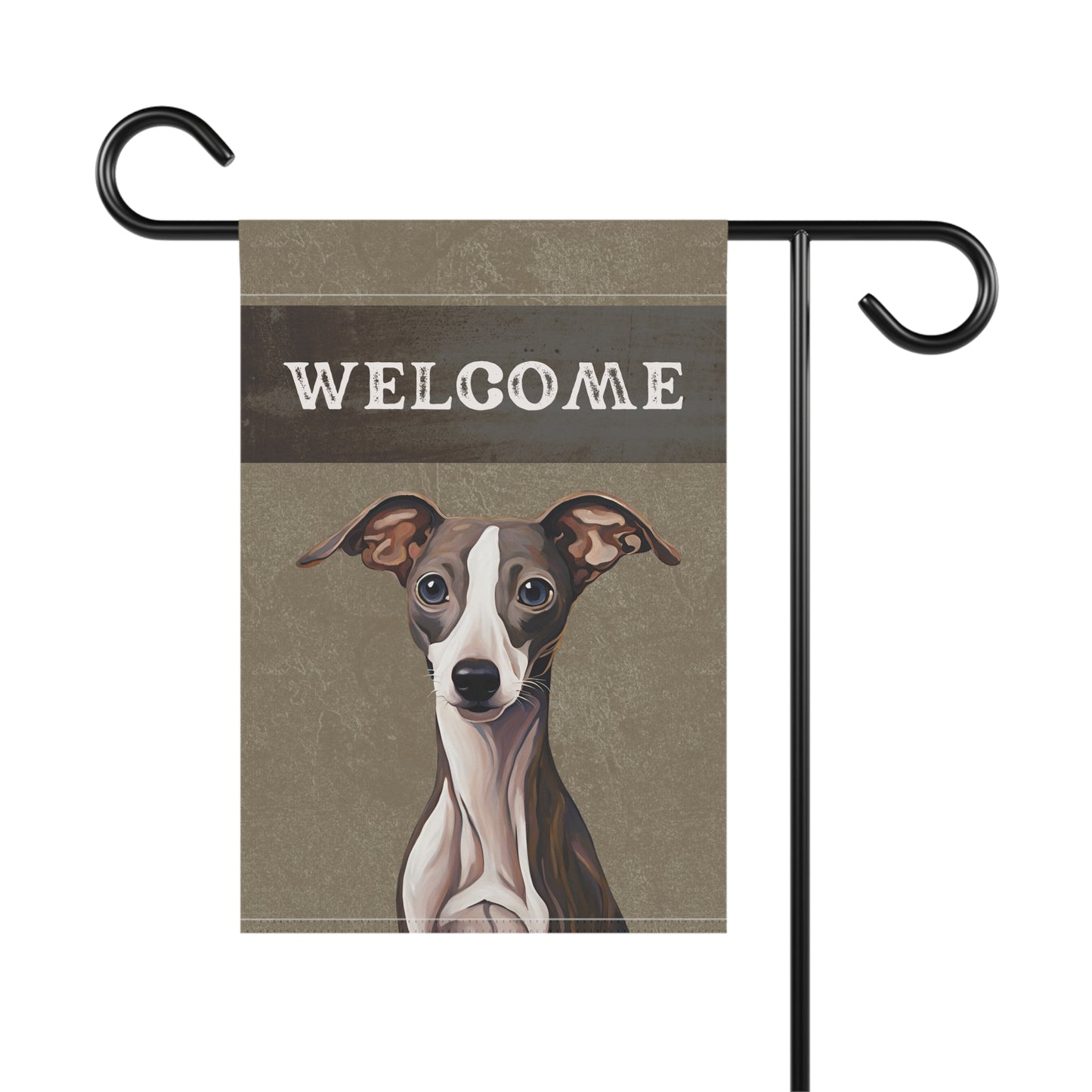 Greyhound Welcome 2-Sided Garden & House Flag/Banner