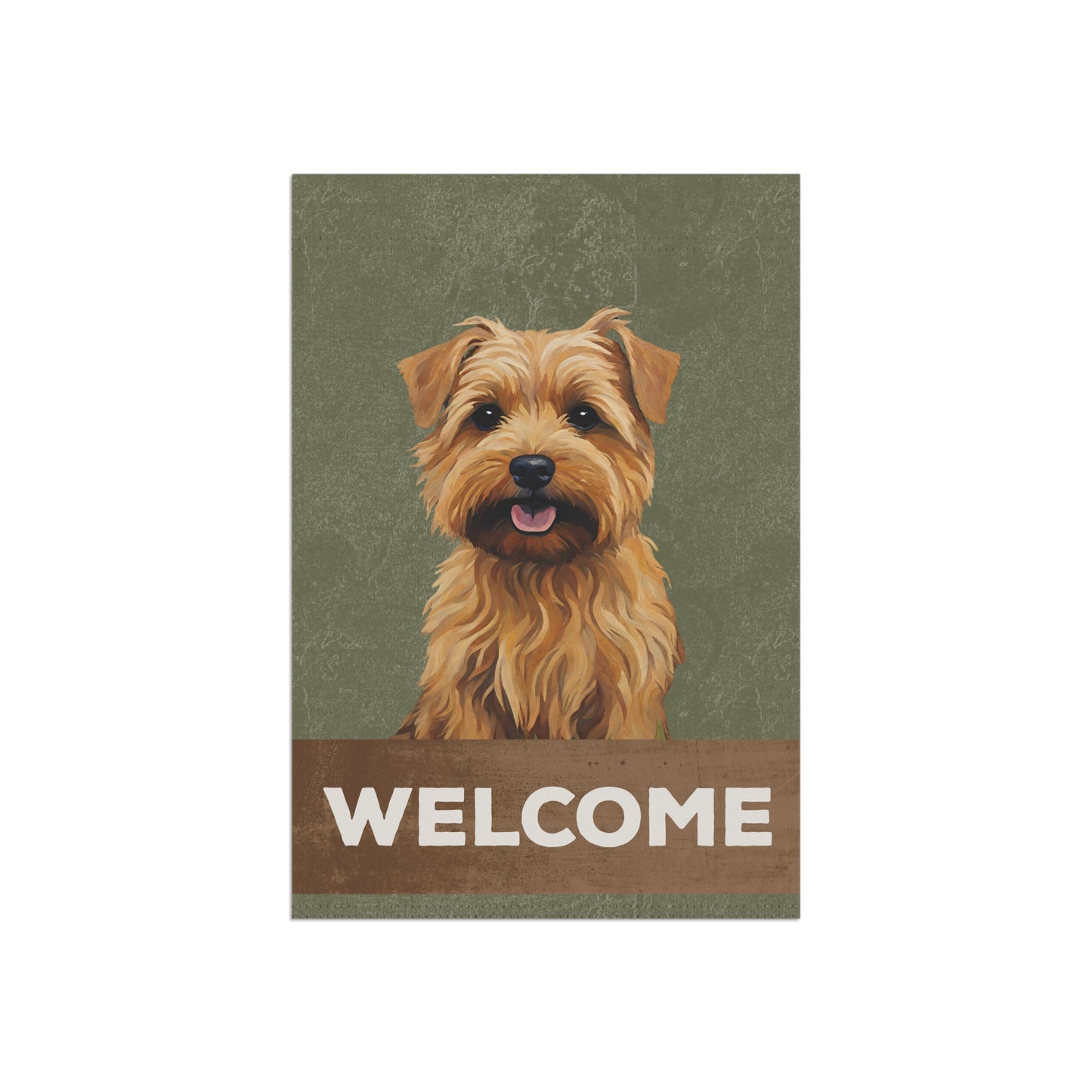 Norfolk Terrier Welcome 2-Sided Garden & House Flag/Banner