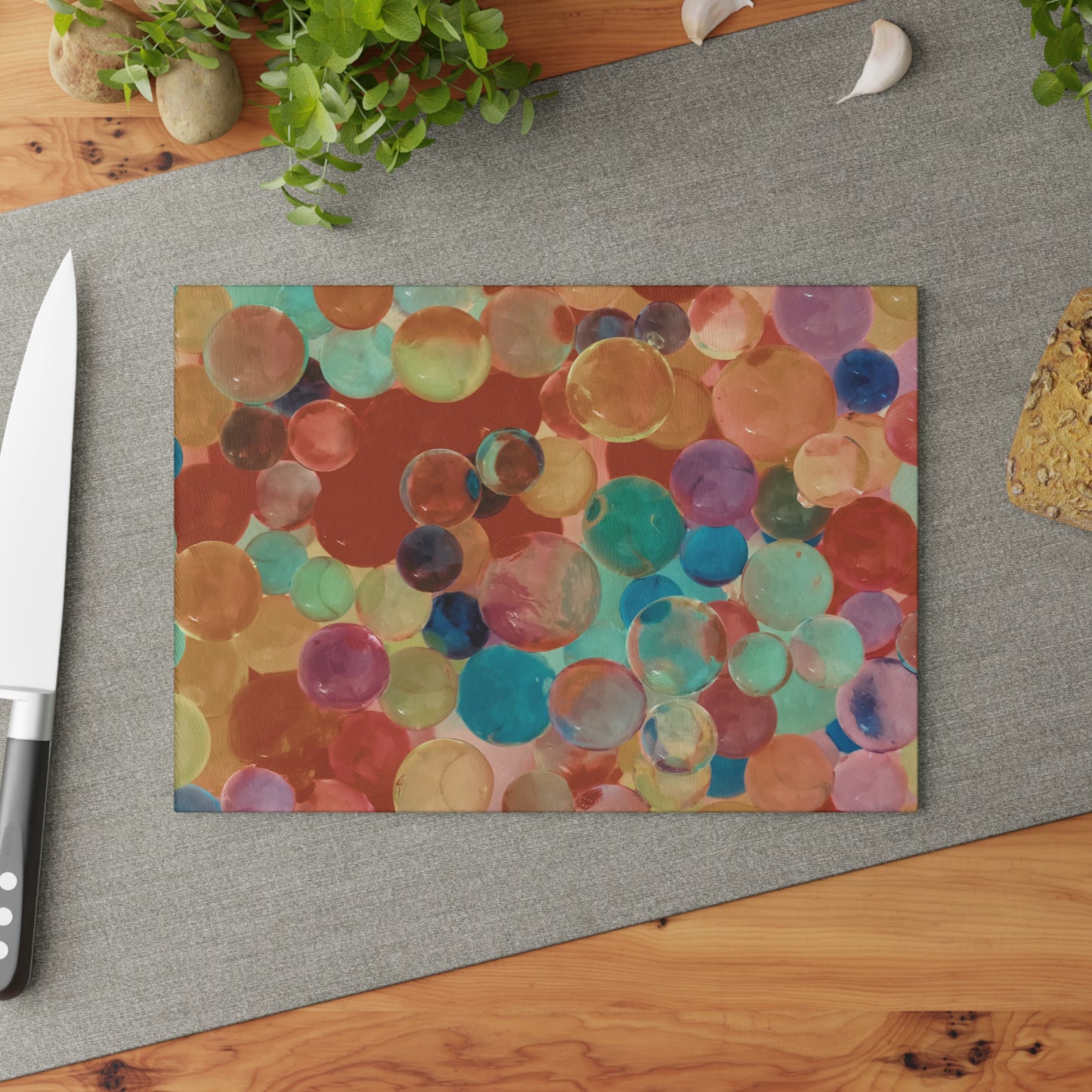 Hortense Abstract Tempered Glass Cutting Board