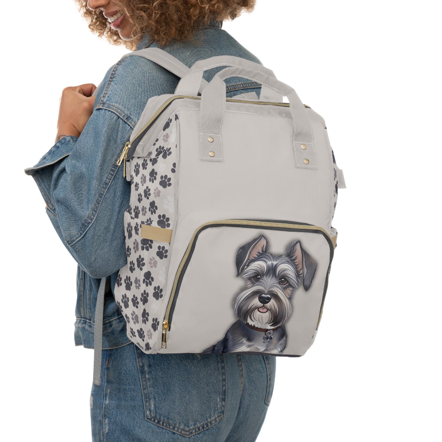Miniature Schnauzer Multifunctional  Backpack