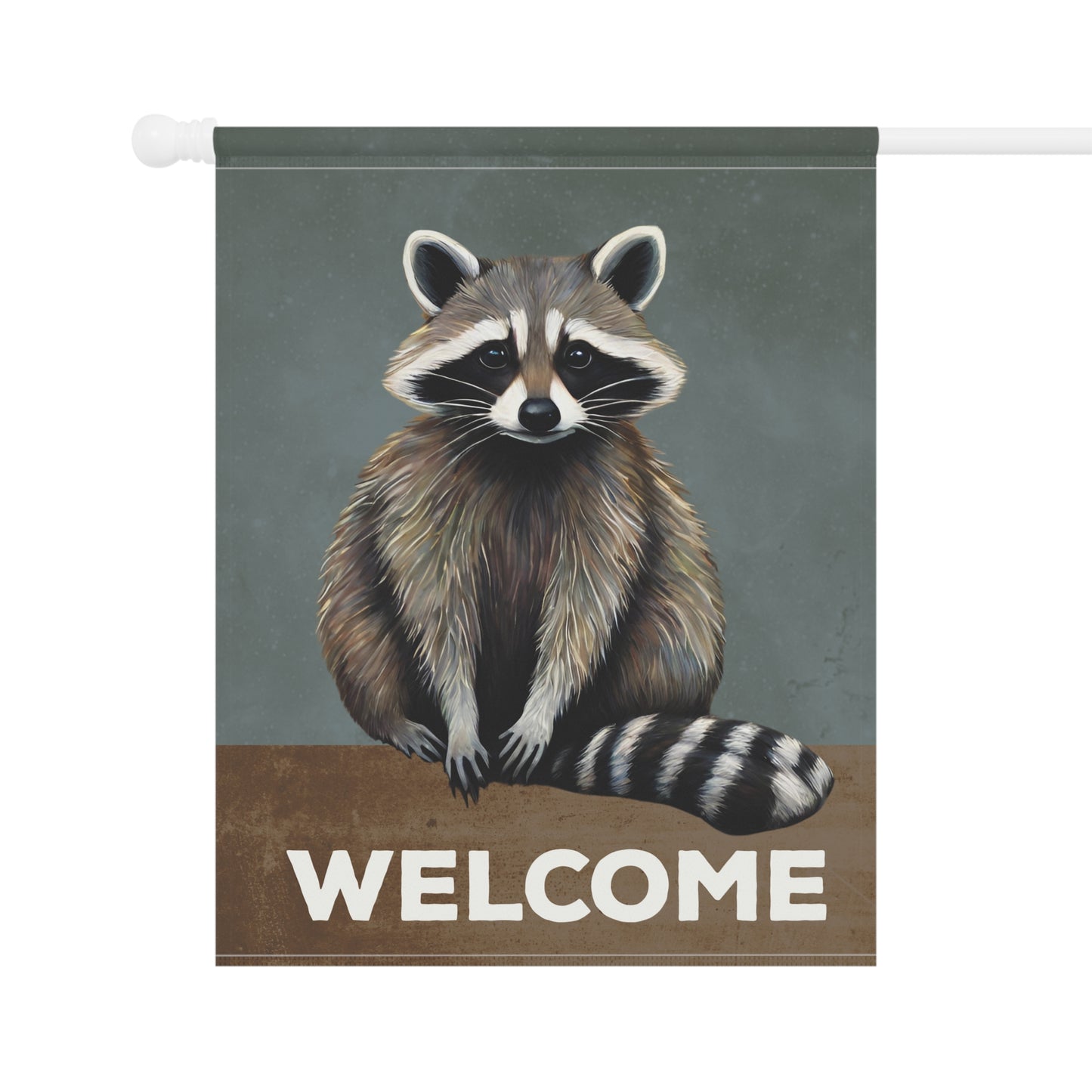 Raccoon Welcome 2-Sided Garden & House Flag/Banner