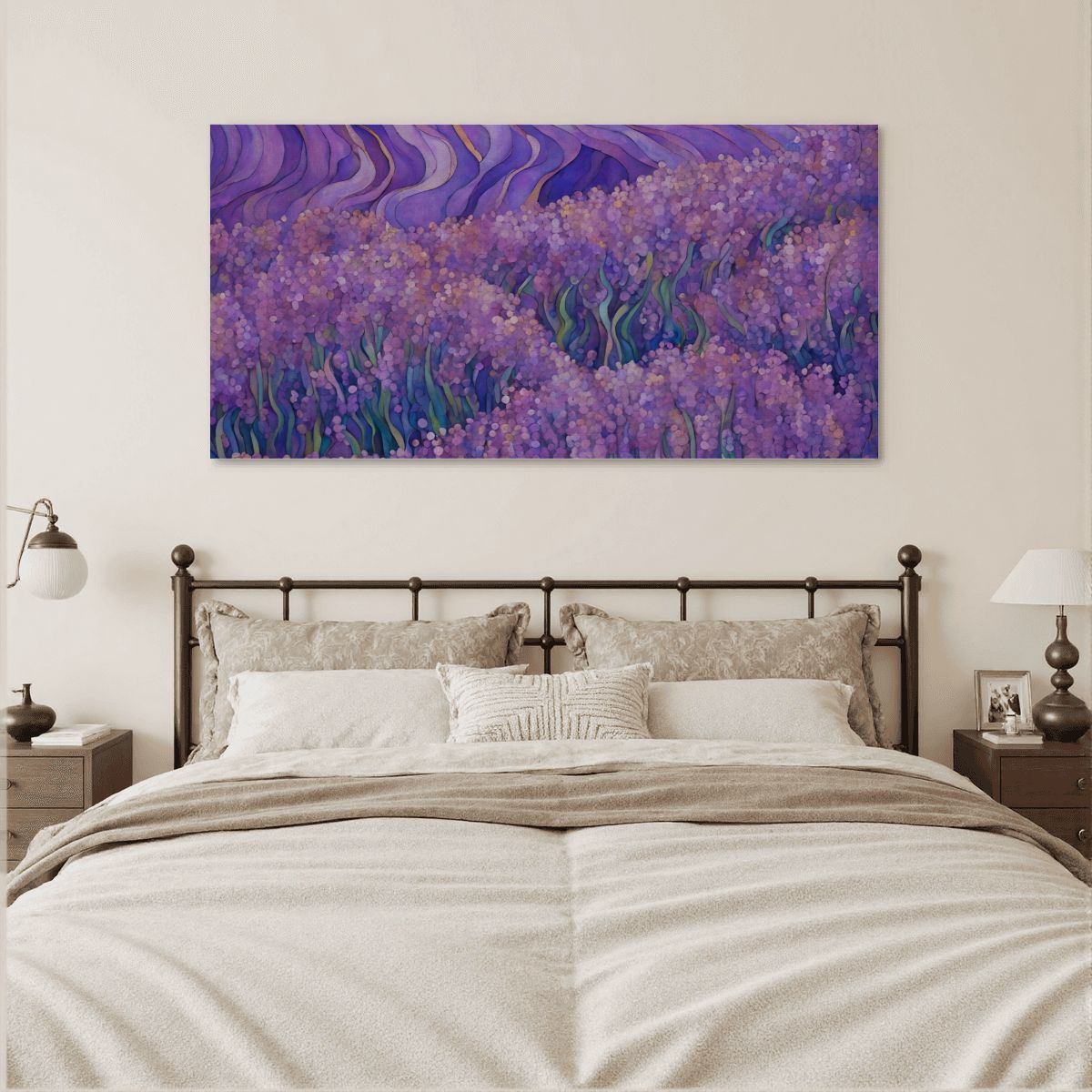 60" x 30" Printed Canvas Fabric Wall Art - No Frame (Made in USA)