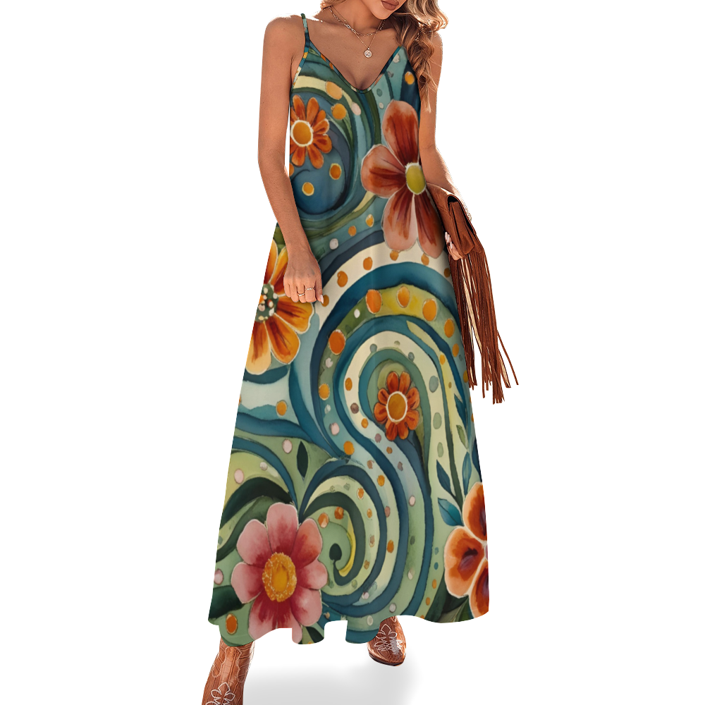 Helena Women's Summer Fashion Maxi Slip Dress