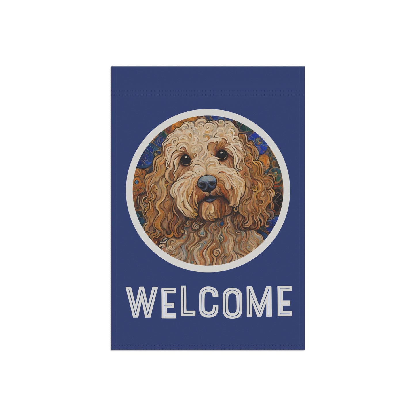 Goldendoodle Welcome 2-Sided Garden & House Flag/Banner