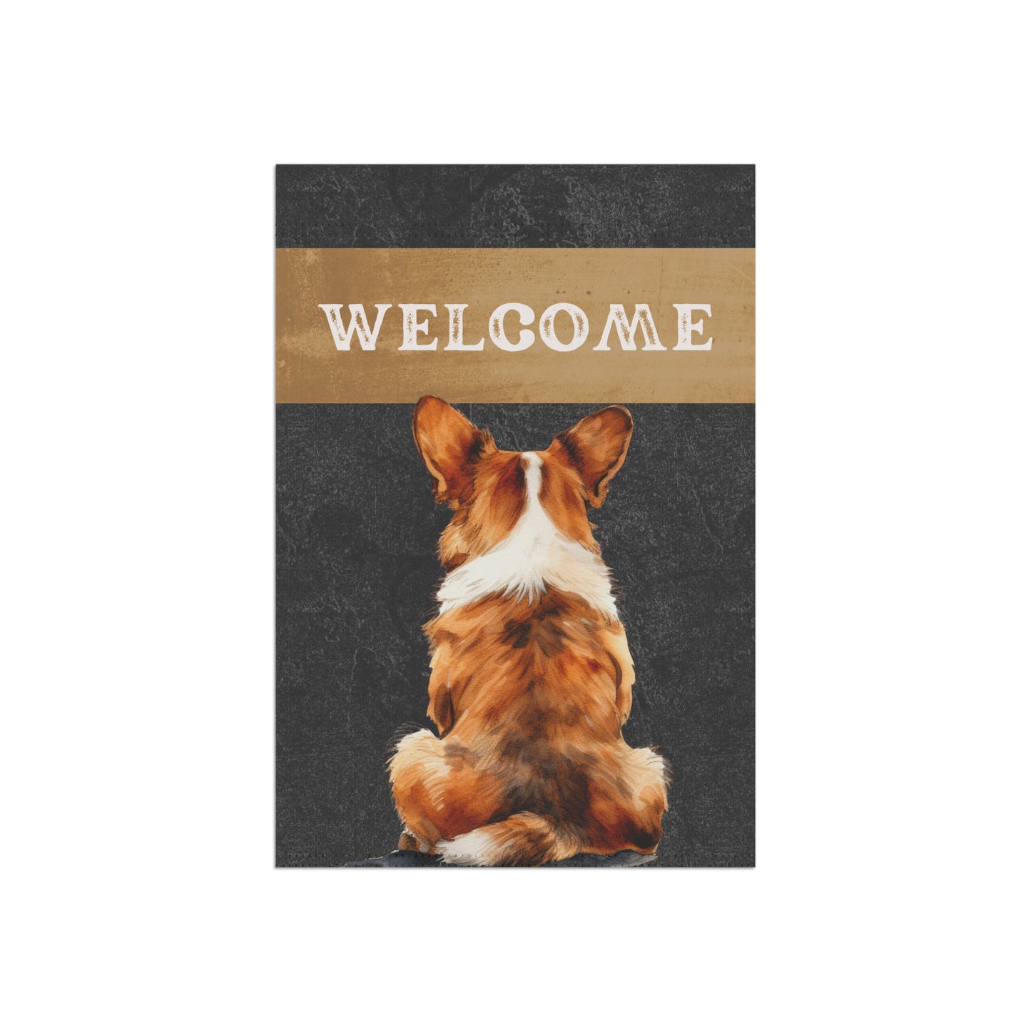 Corgi Welcome 2-Sided Garden & House Flag/Banner