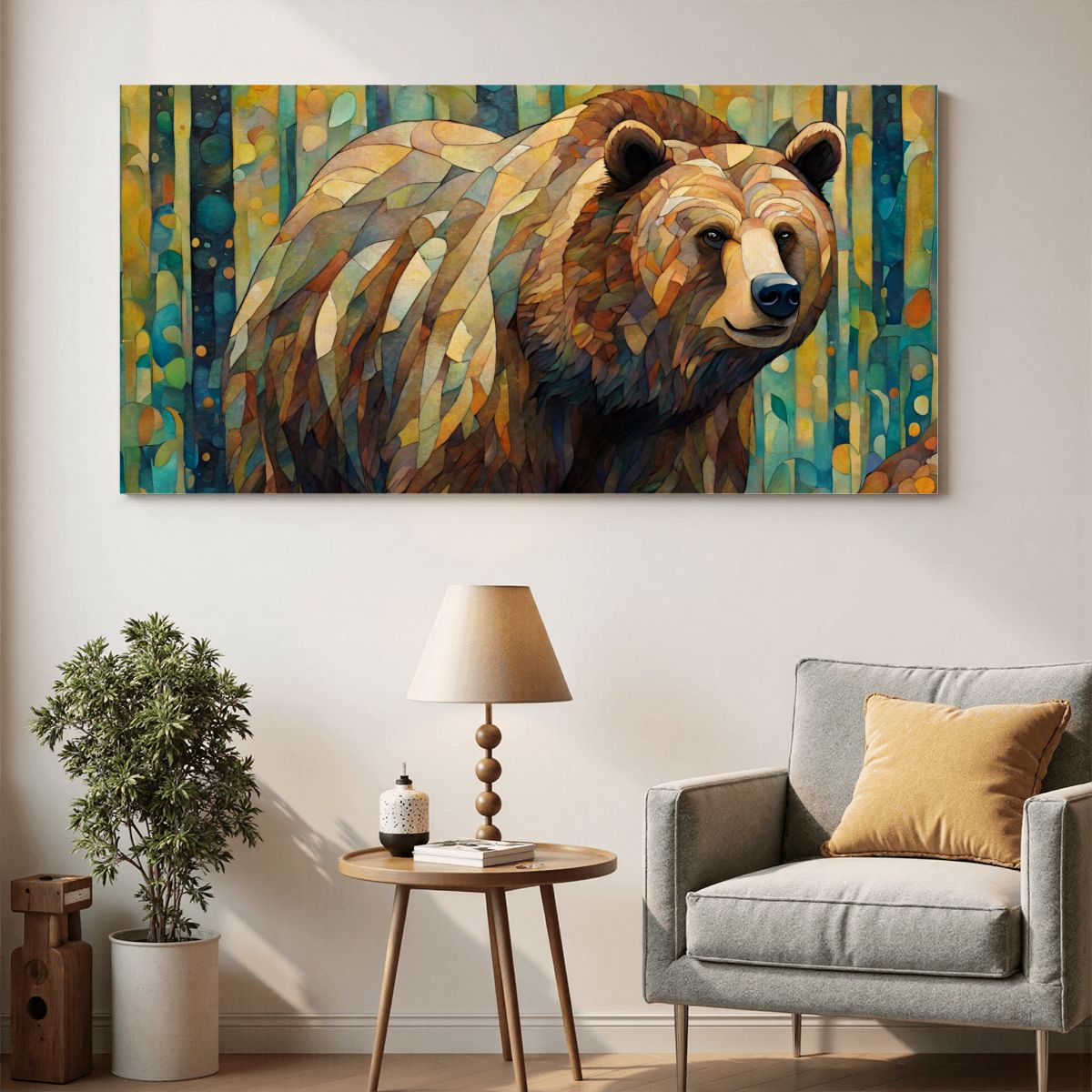 60" x 30" Printed Canvas Fabric Wall Art - No Frame (Made in USA)