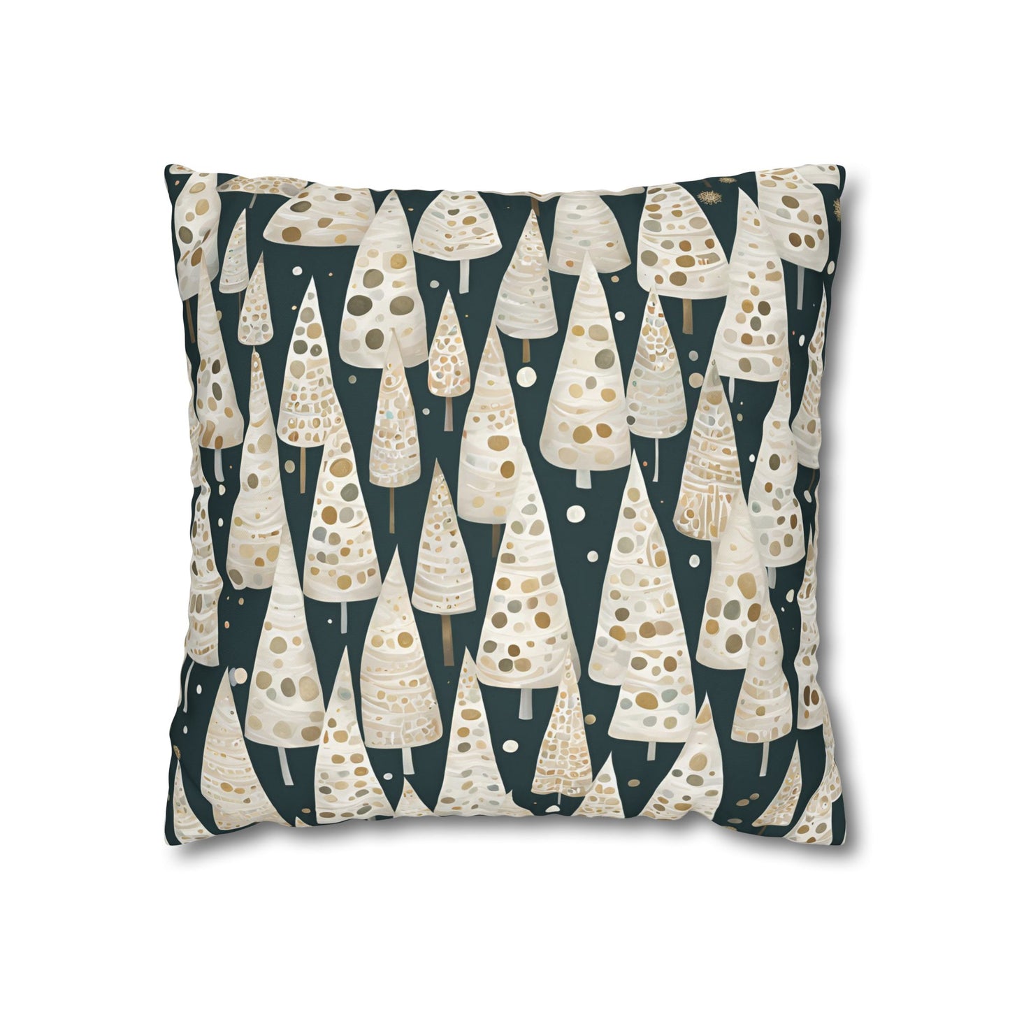 Tree Cones Square Poly Canvas Pillowcase