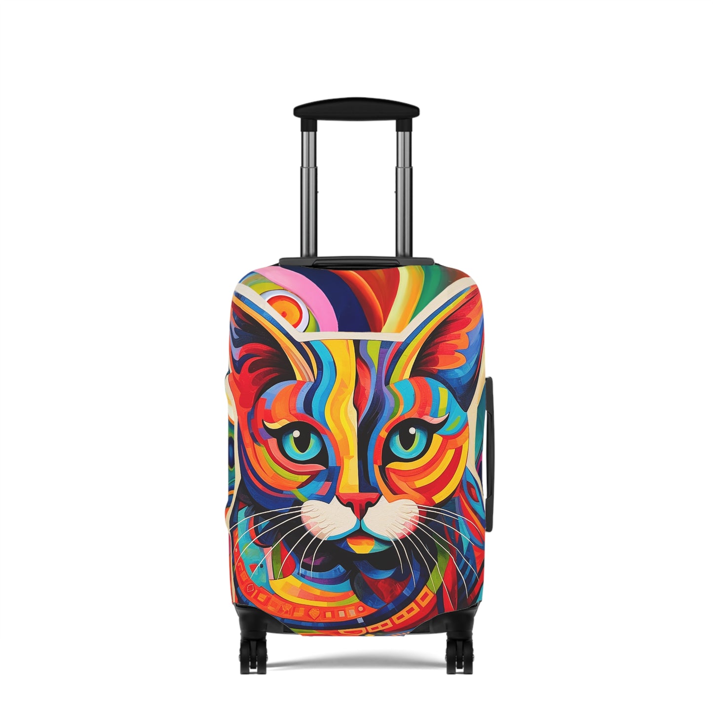 Saffron Abstract Cat Luggage Cover