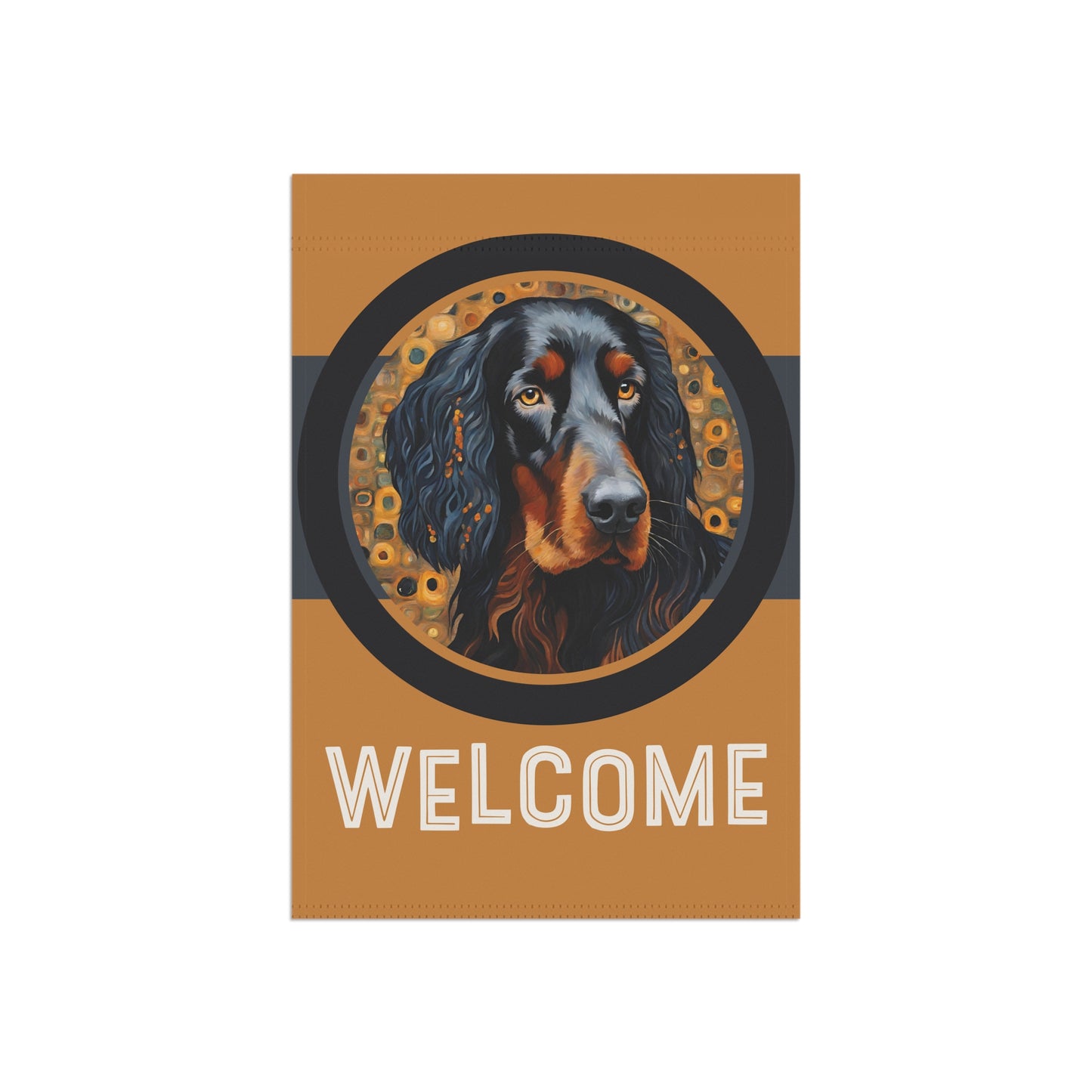 Gordon Setter Welcome 2-Sided Garden & House Flag/Banner