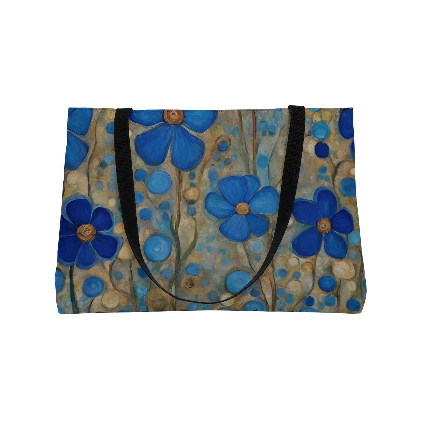 Blue Floral Pop Weekender Tote Bag